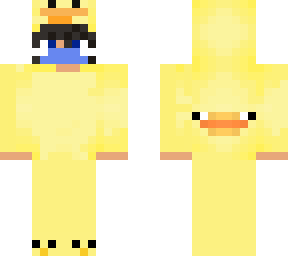 me in skeppys duck suit with a mask
