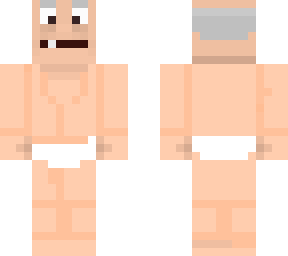 old man in underwear
