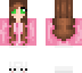 pink anime girl with bunny slippers!