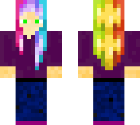 rainbow haired girl (lots of likes please)