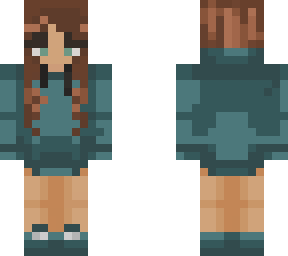 teal hoodie girl based off of egirl purpled