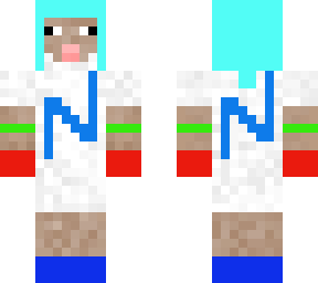 white neon sheep with n alphabet