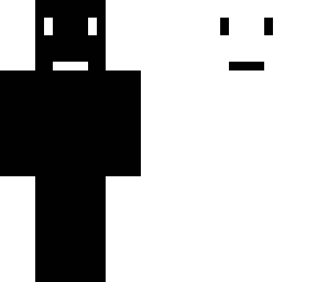 black and white