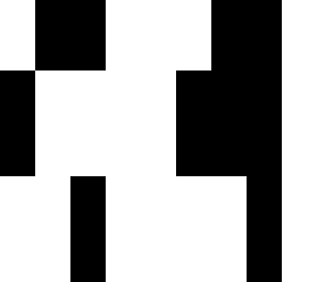black on white