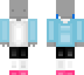 blue in a sans costume