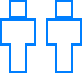 blue outline