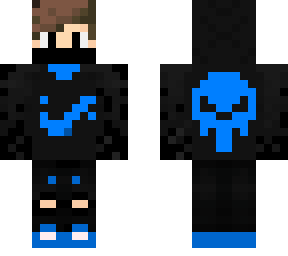 Blue Skull Hoodie | Minecraft Skin