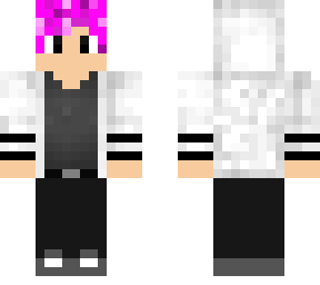 boy white coat pink