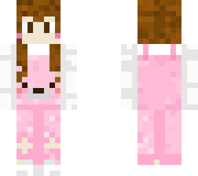 cute pink bear overalls