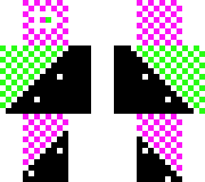 double dot. green and pink