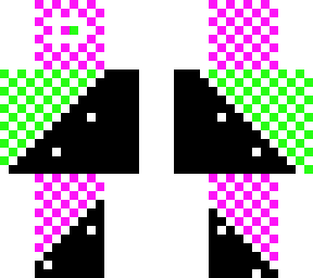 double dot. green and pink