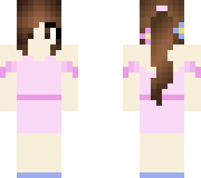 girl in a pink dress
