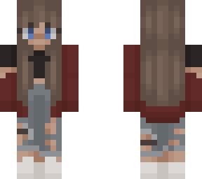 girl with red jacket
