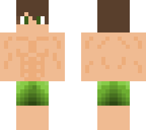 green swimsuit