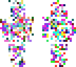 messed up barcode with colors