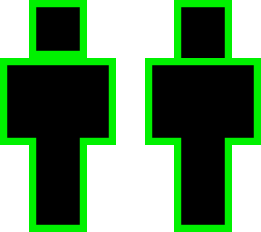 neon green man