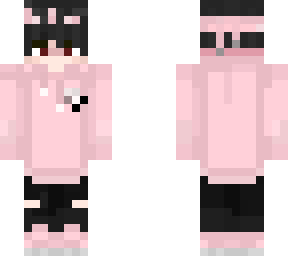 pink hoodie