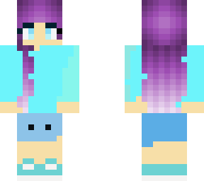 purple and teal girl