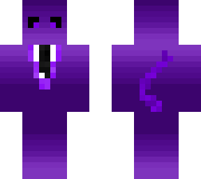 purple man with a tie and tail