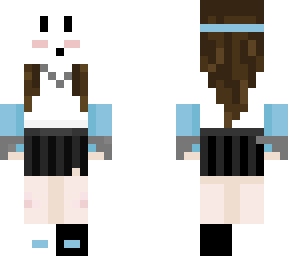 sky blue mask girl
