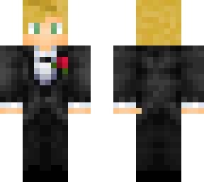 telaaron with black suit