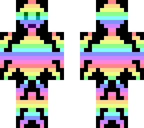 the minecraft rainbow skin