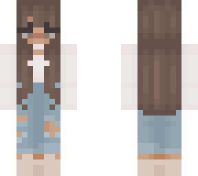 ~brown highlights white sweatshirt girl~