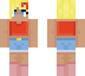 blond girl with pigtails