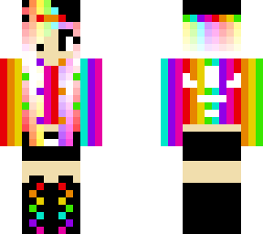 cool/cute, black rainbow adidas girl