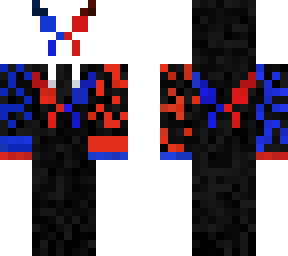 creeper face (blue and red)