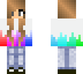 cute colour fade girl skin