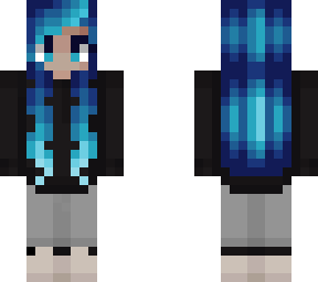 grunge girl with blue hair