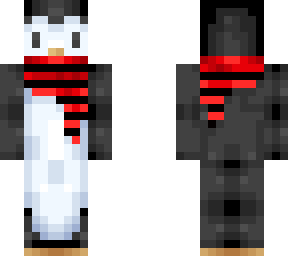 penguin red scarf
