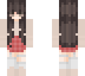 pink pladd skirt