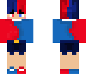 red and blue skin