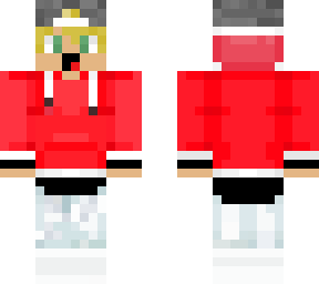 telaaron with neon red hoody