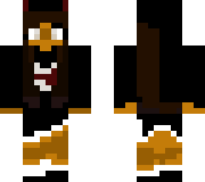white eyed girl with hoodie and red horns long brown hair (edits are accepted)