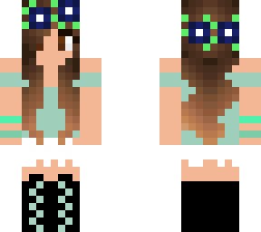 blue flower crown girl