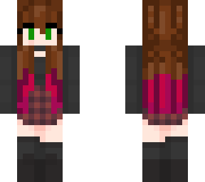 edit of girl with brown and pink hair