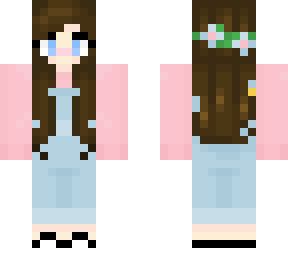 flower crown + overalls