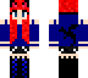 girl with car ears and red hair