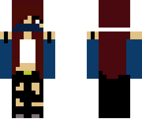 navy blue gamer girl with mask