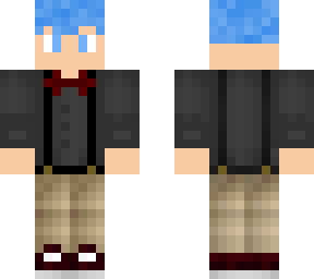 normal boy with blue hair