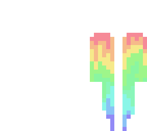 rainbow drip wings