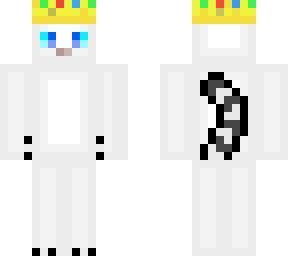 white cat with crown