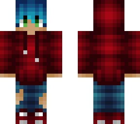 american boy in red hoodie