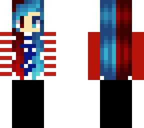 american skin girl -4th of july- (blue-red hair colour) girls skin