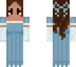 ballgown girl with hair ribbon