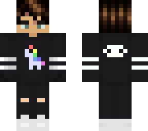 black tee unicorn