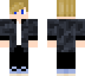 blonde boy in black clothes